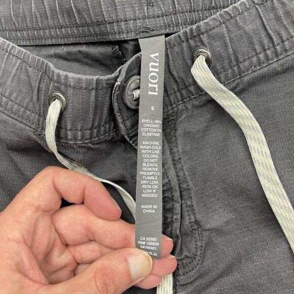 Vuori Ripstop Pant Men Climber Drawstring Hiking Charcoal Dura Terra Size Small - Picture 5 of 10